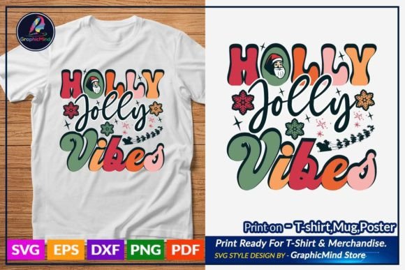 Holly Jolly Vibes Christmas Retro PNG Review