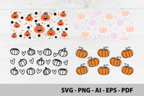 Pumpkins Libbey 16oz Can Glass SVG PNG Review