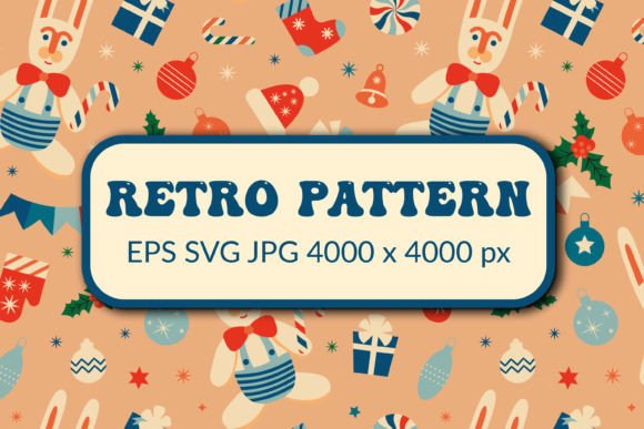 Retro Christmas Pattern with Rabbits Review